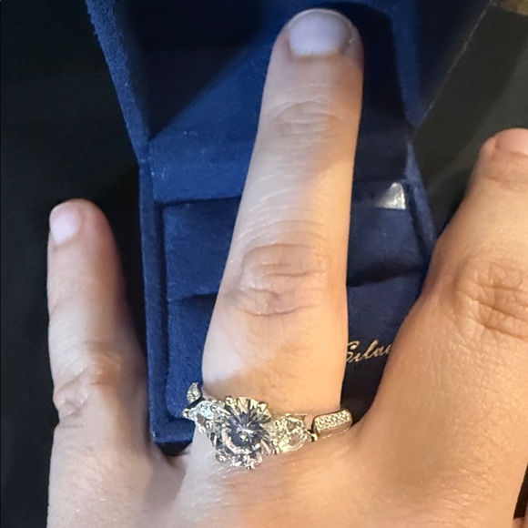 Giorgio di Vicenza 925 Sterling Silver Ring 💍 Size 9 Sparkling Engagement - Picture 4 of 5